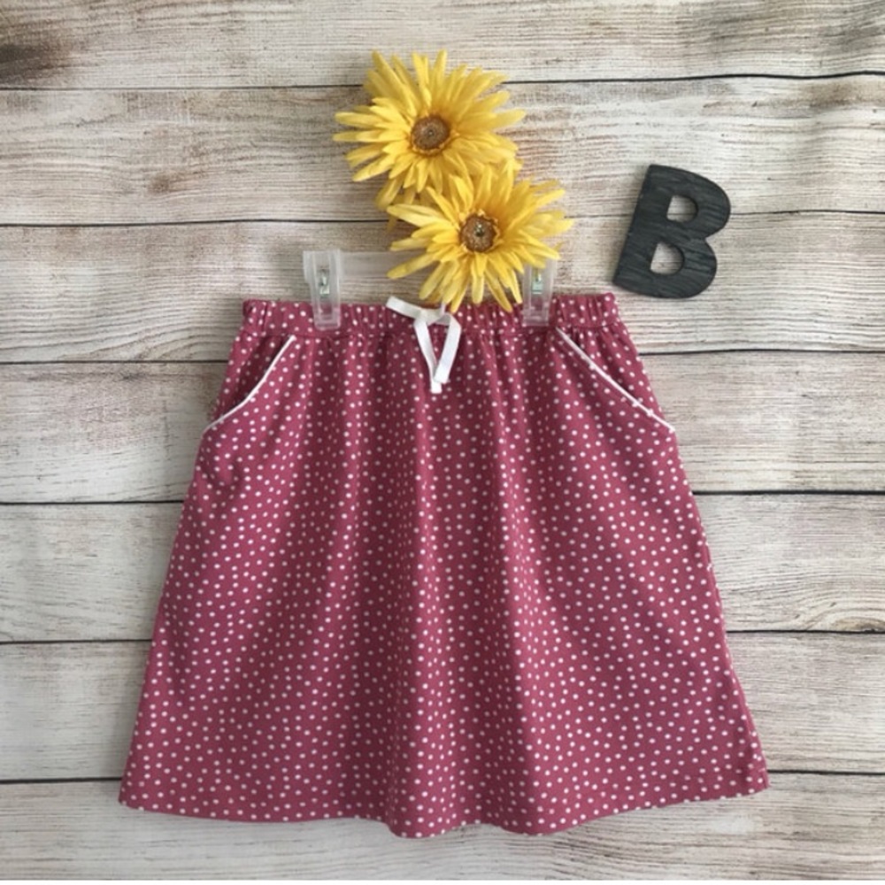 NWT Hanna Andersson Pink Skirt W/ White Polka Dots